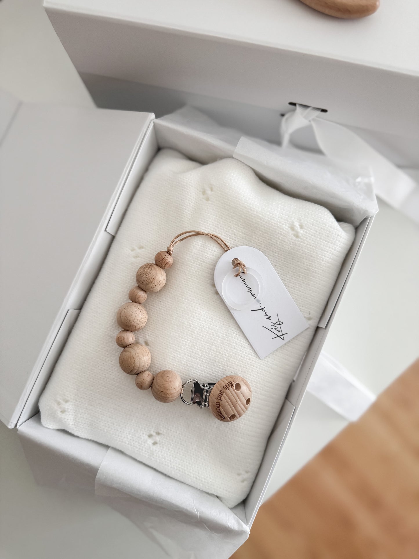 Pacifier clip - Noe/Wood