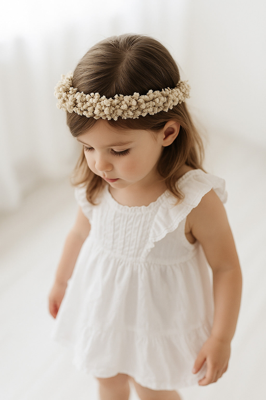 Headband made of dried flowers - Boho