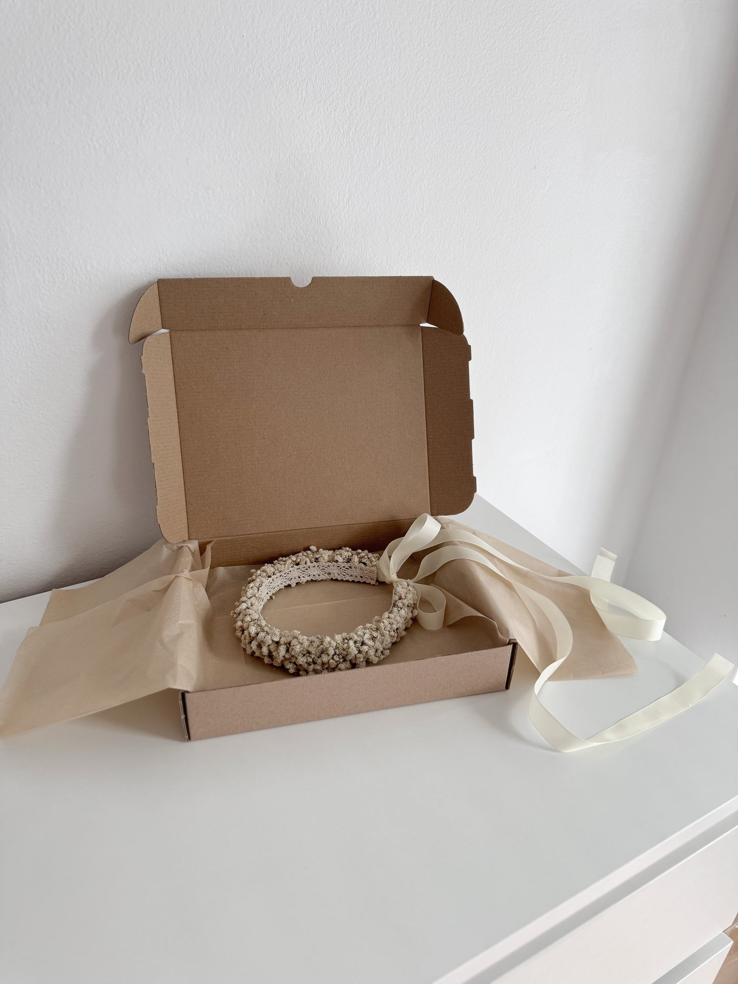 Headband made of dried flowers - Boho