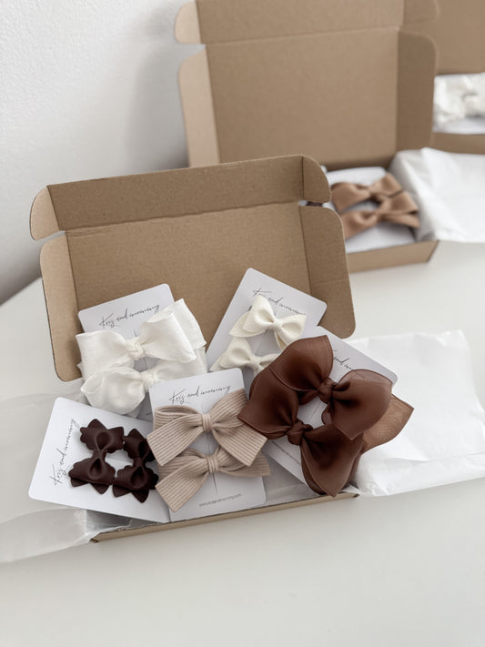 Darilni paket špangic in pentljic za majhne in velike deklice