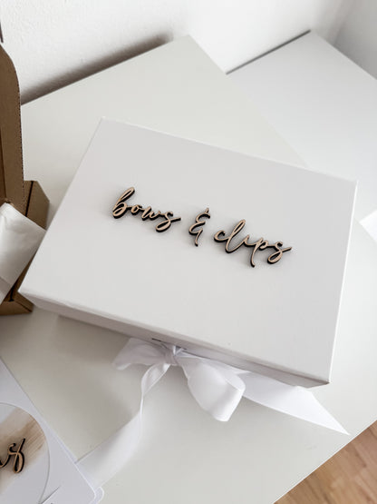 Storage box for hair ties, bows and headbands