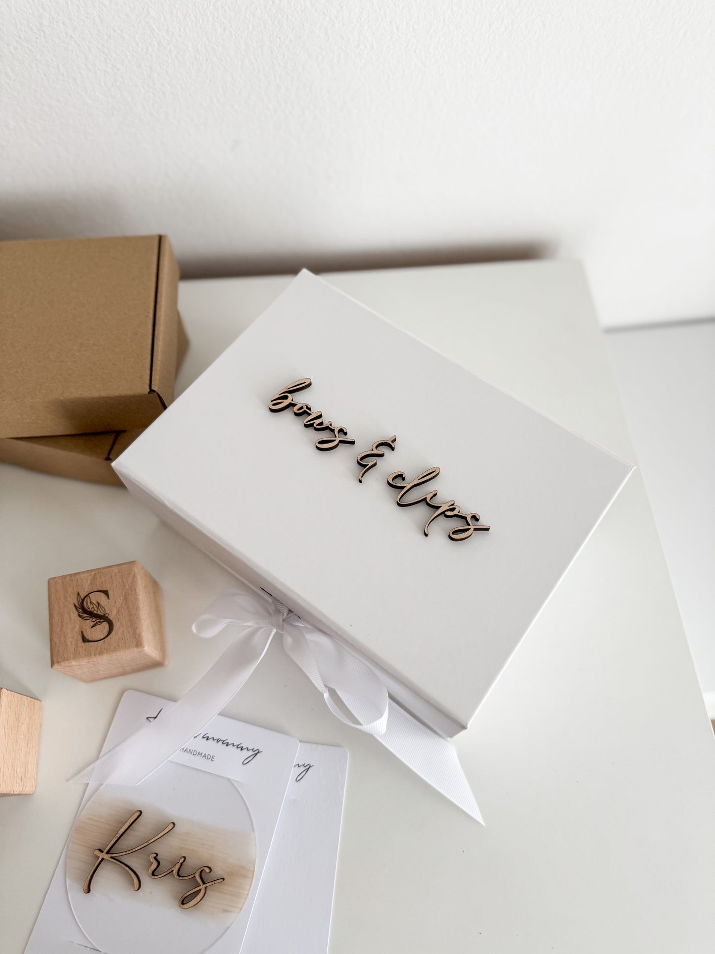 Storage box for hair ties, bows and headbands