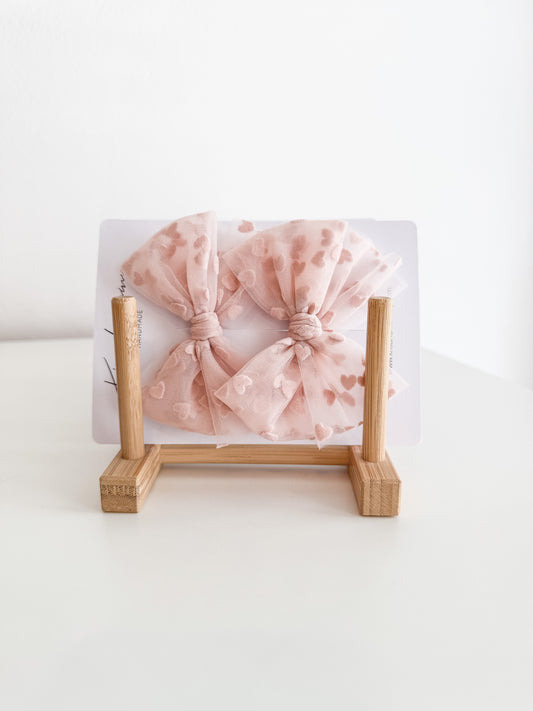 Set of two tulle bows - Heart