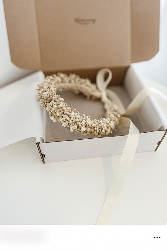 Headband made of dried flowers - Boho