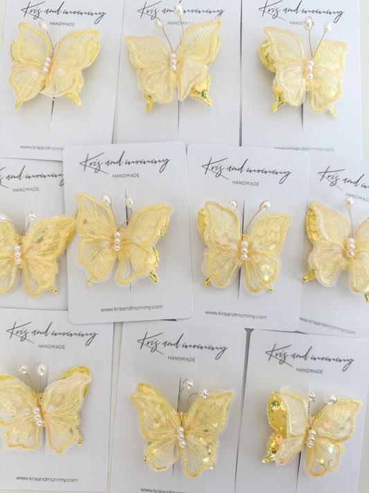 Spanish - Lemon Sparkly Butterfly