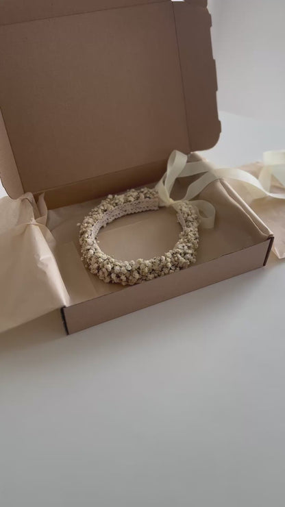 Headband made of dried flowers - Boho